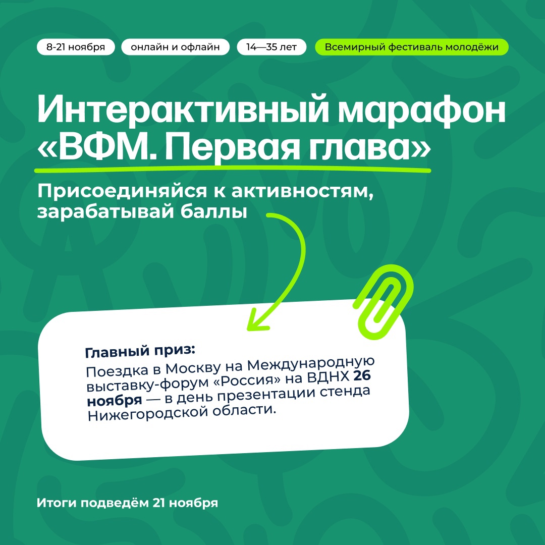 Марафон «ВФМ. Первая глава»: отличная возможность для студентов НГЛУ им.  Добролюбова принять участие во Всемирном фестивале молодежи-2024